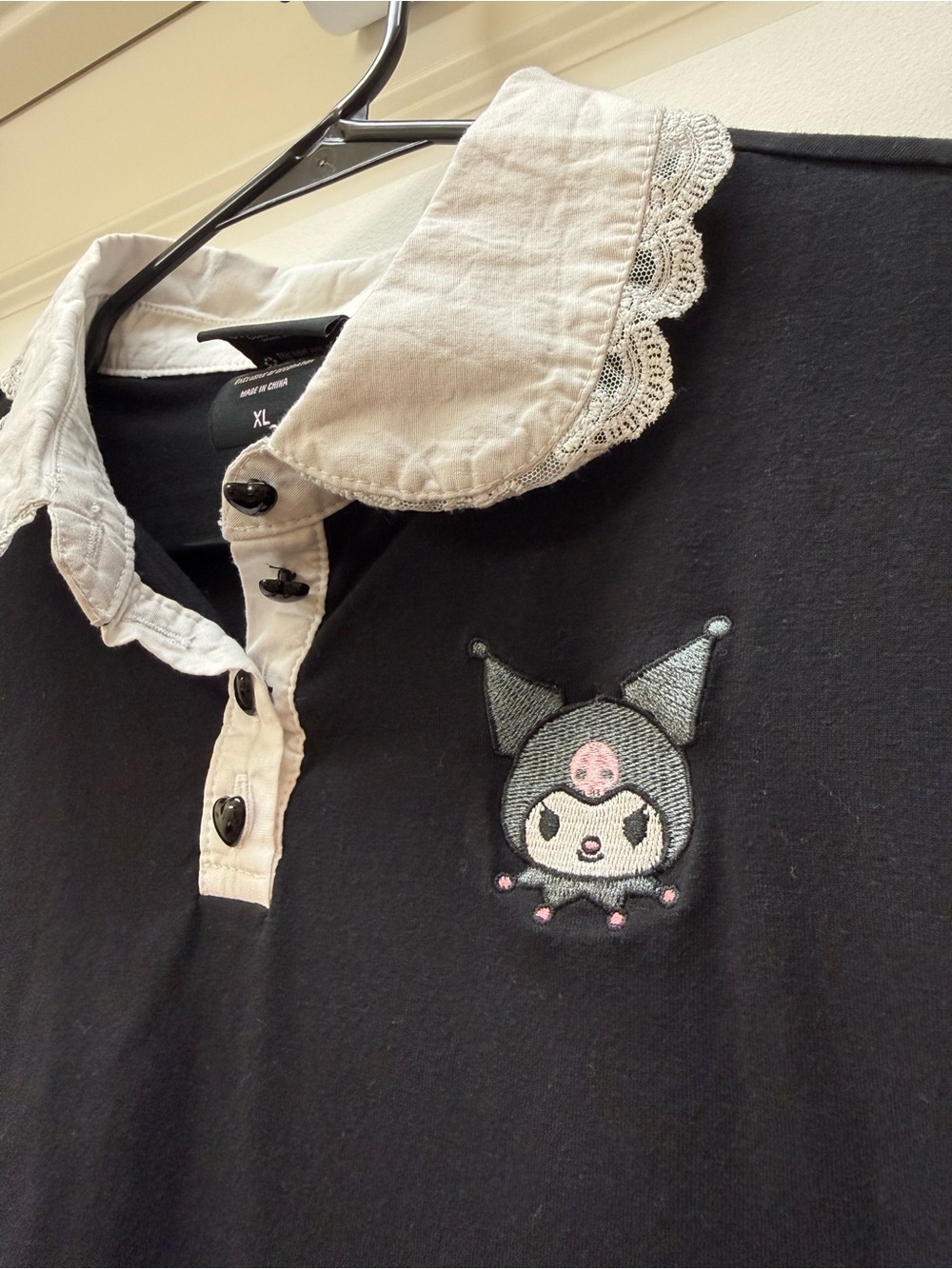 Kuromi Black Polo Top